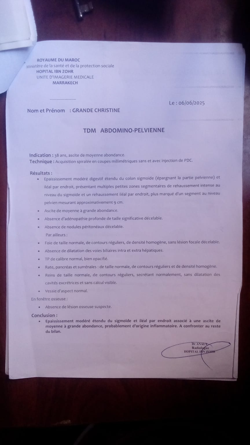 Aide pour une evacuation hospitalière Gnande Christine - Image 3