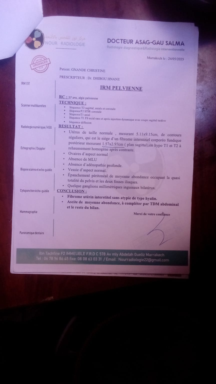 Aide pour une evacuation hospitalière Gnande Christine - Image 6