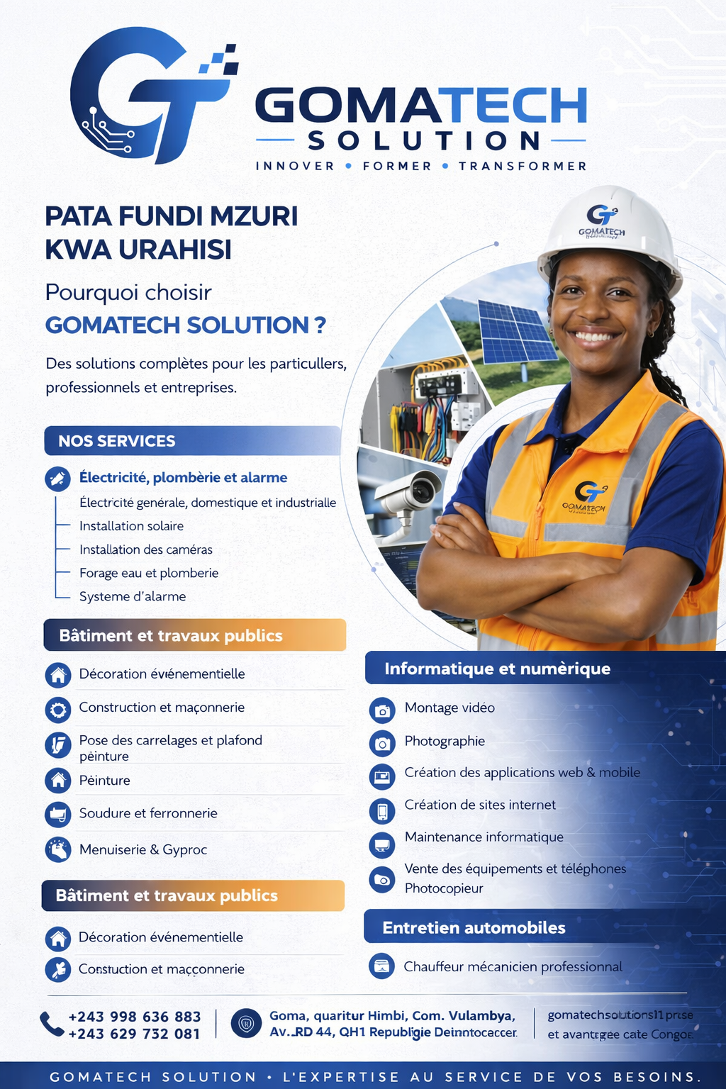 GomaTechSolution, des solutions complètes pour les particuliers, professionnels et entreprise