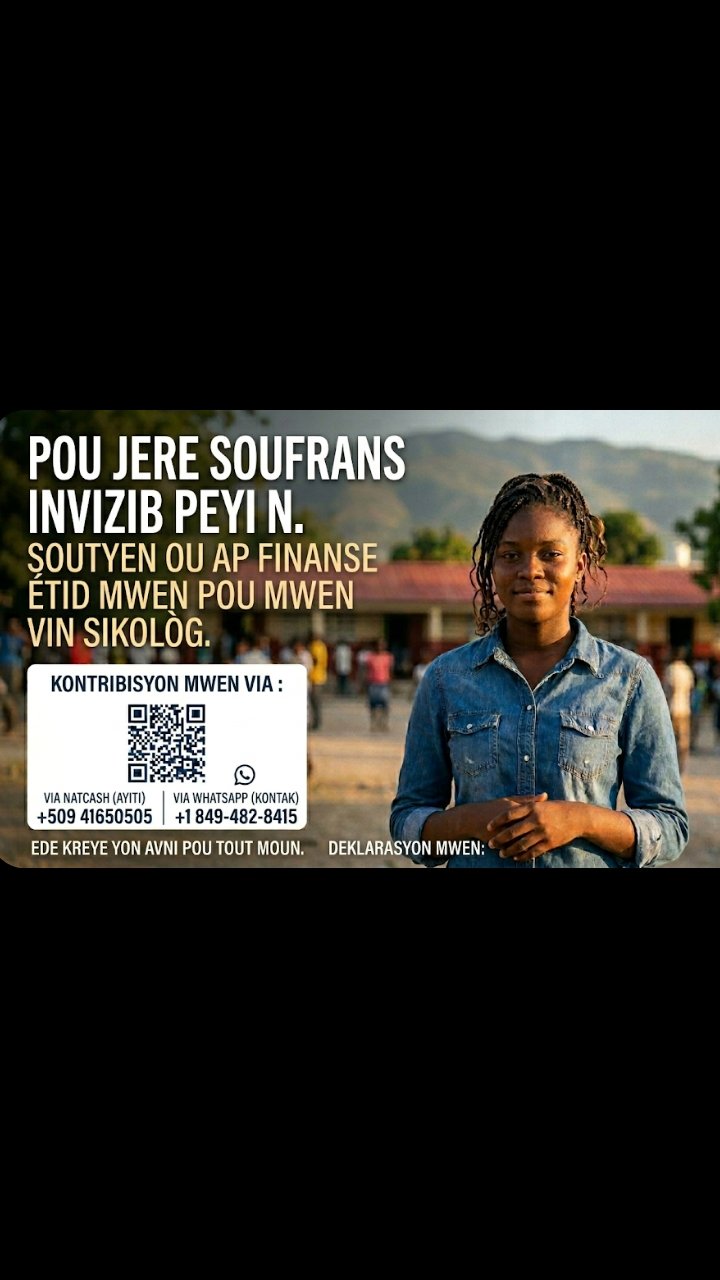Transformer la douleur en espoir : mon rêve de devenir psychologue pour apaiser les blessures invisibles de mon pays