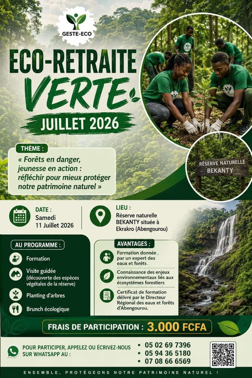 Offrons une place à un jeune pour l’Eco-Retraite Verte