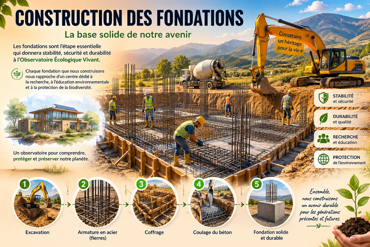 Construction des Fondations